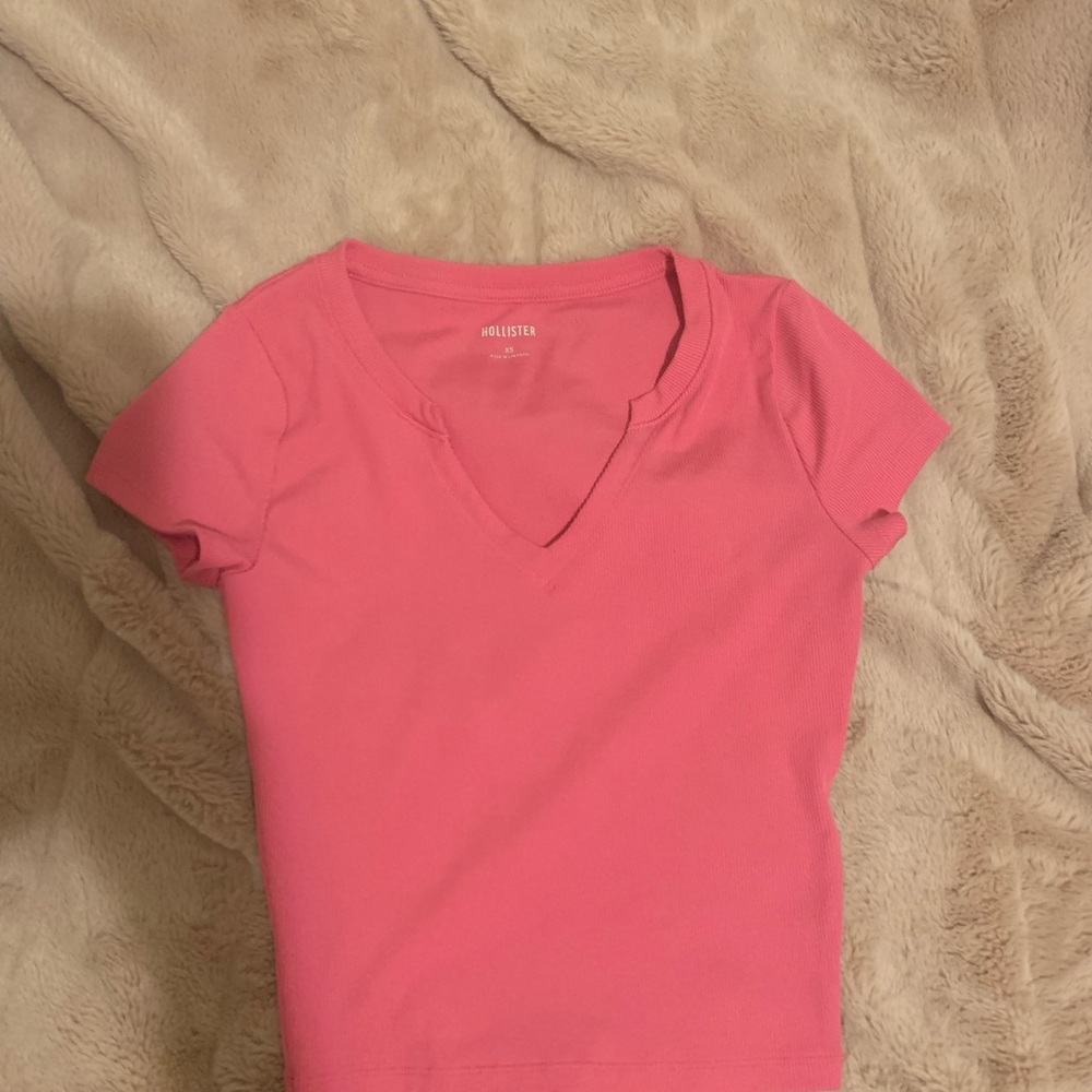 Hollister Pink Fitted Short Sleeve T-Shirt